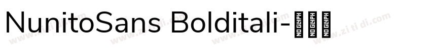 NunitoSans Bolditali字体转换